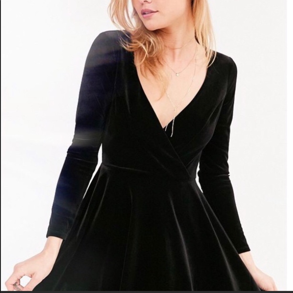 Urban Outfitters Kimchi Blue Velvet Skater Dress